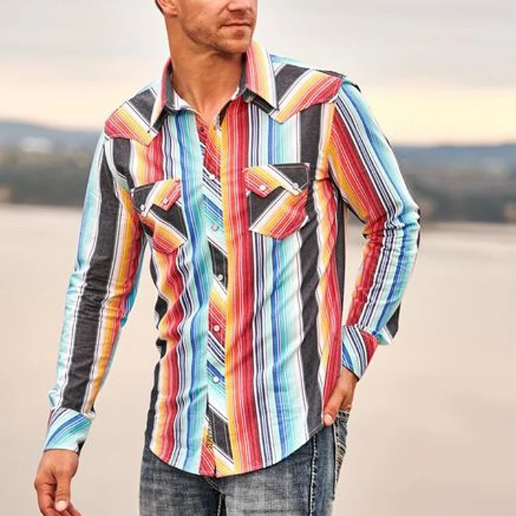 Men's Casual Stripe Shirt