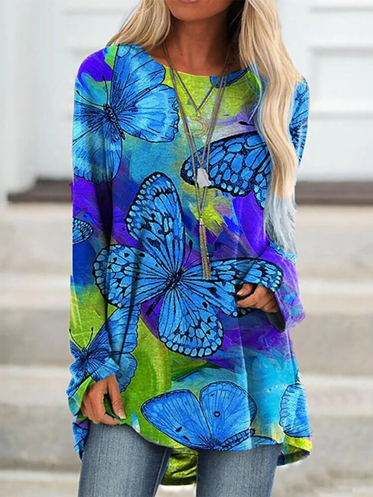 Butterflies Art Print A Line T Shirt