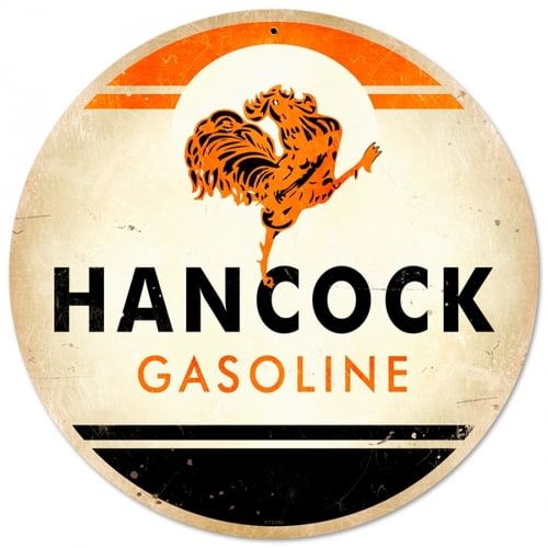 Gasoline- Round Shape Tin Signs/Wooden Signs - 30*30CM