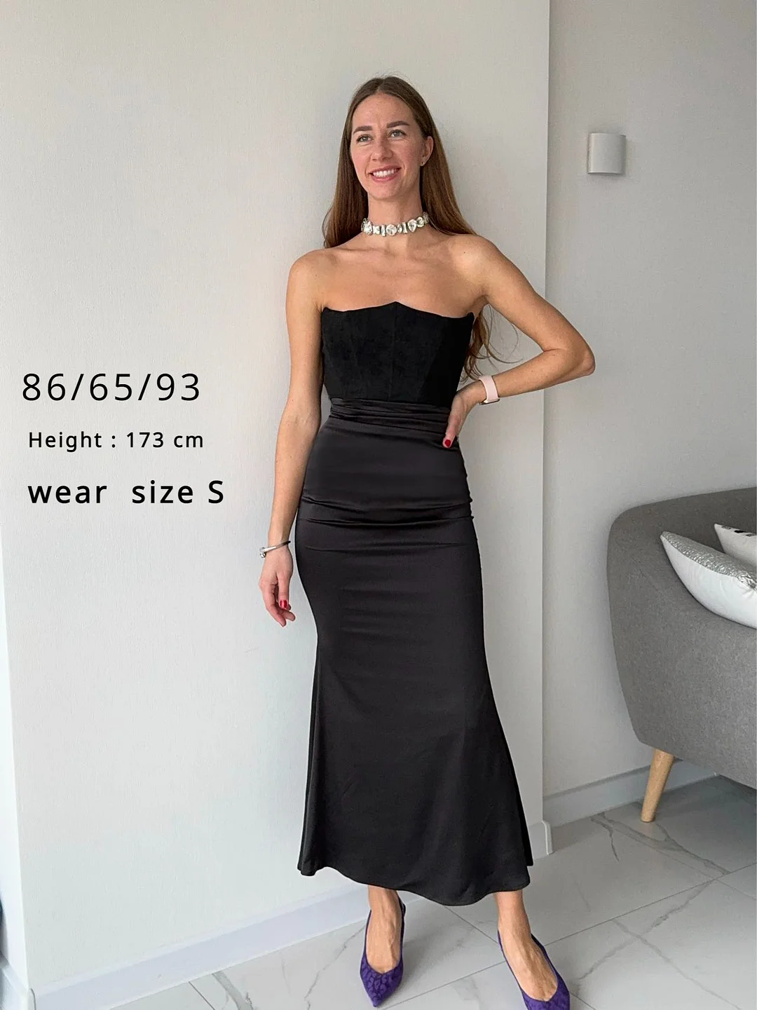 Colourp Maxi Strapless Formal Occasion Dresses Elegant Bodycon Corset Party Dresses Sexy Velvet and Satin Patchwork Dress