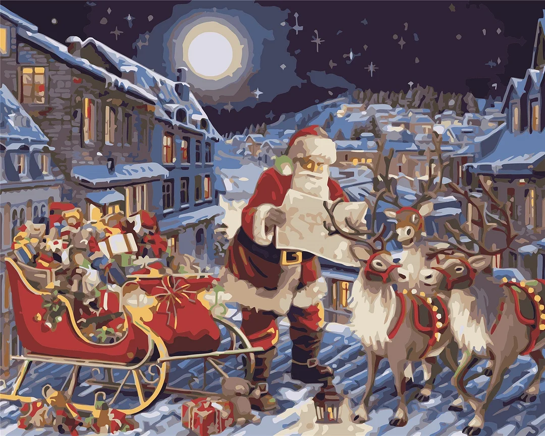 Christmas Paint By Numbers Kits UK WH-80672-1