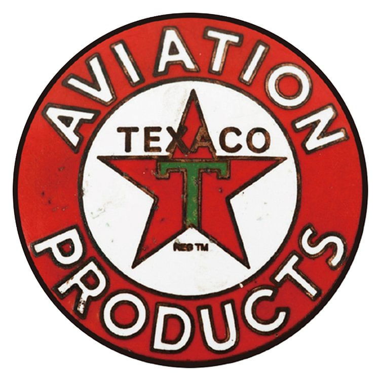 Texaco - Round Shape Tin Signs/Wooden Signs - 30*30CM