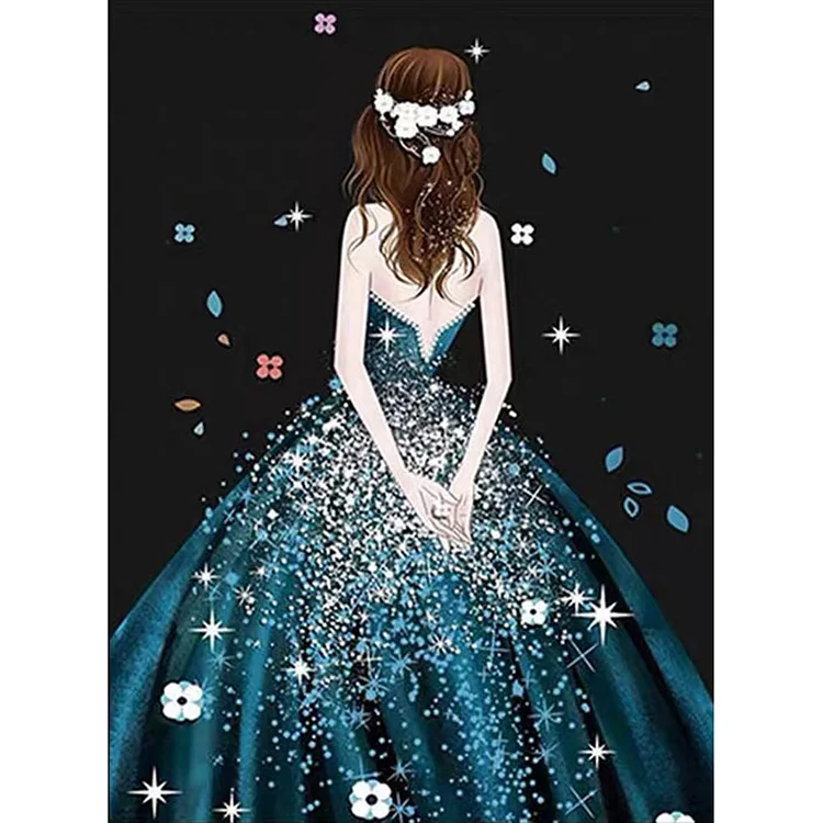 Girl Round Full Drill Diamond Painting 30X40CM(Canvas) gbfke