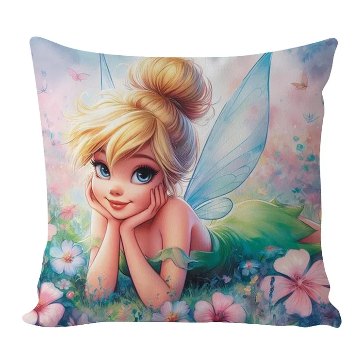 Pillow- Fairy Girl 11CT Stamped Cross Stitch 45*45CM(17.72*17.72In)