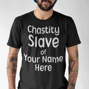 pornhint Pornhint Personalized Chastity Slave Shirt, Custom BDSM Shirt, Kinky Humiliation Shirt for Slave, Kinky Shirt, Kinky Gift, UNISEX, S&M, Four Colors