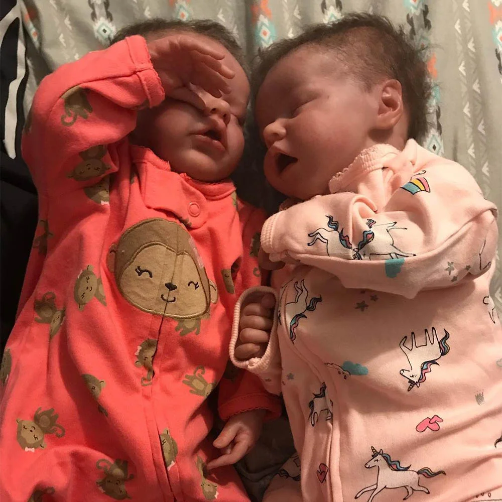 [Sweet Twins] 12'' Sleeping Reborn Girls Zomya and Kendeyi Truly Baby Dolls, Best Birthday Gift -Creativegiftss® - [product_tag] RSAJ-Creativegiftss®