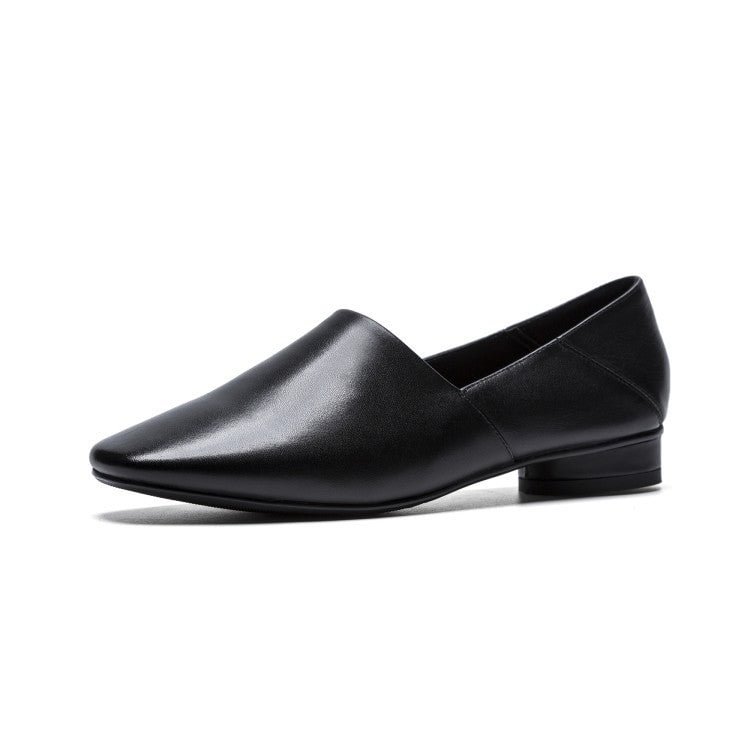 Minimalist Pointed Toe Leather Shoes