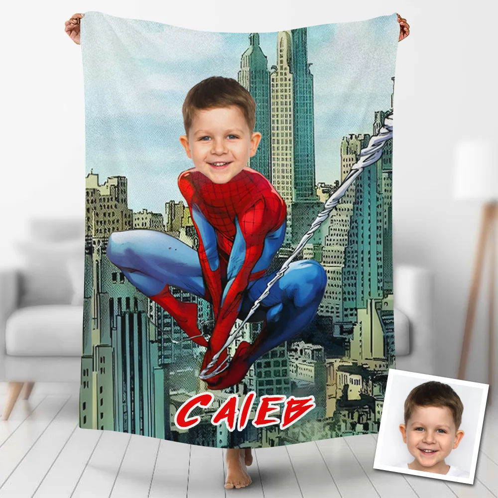 Custom Blankets Personalized Spider Man Superhero Blankets