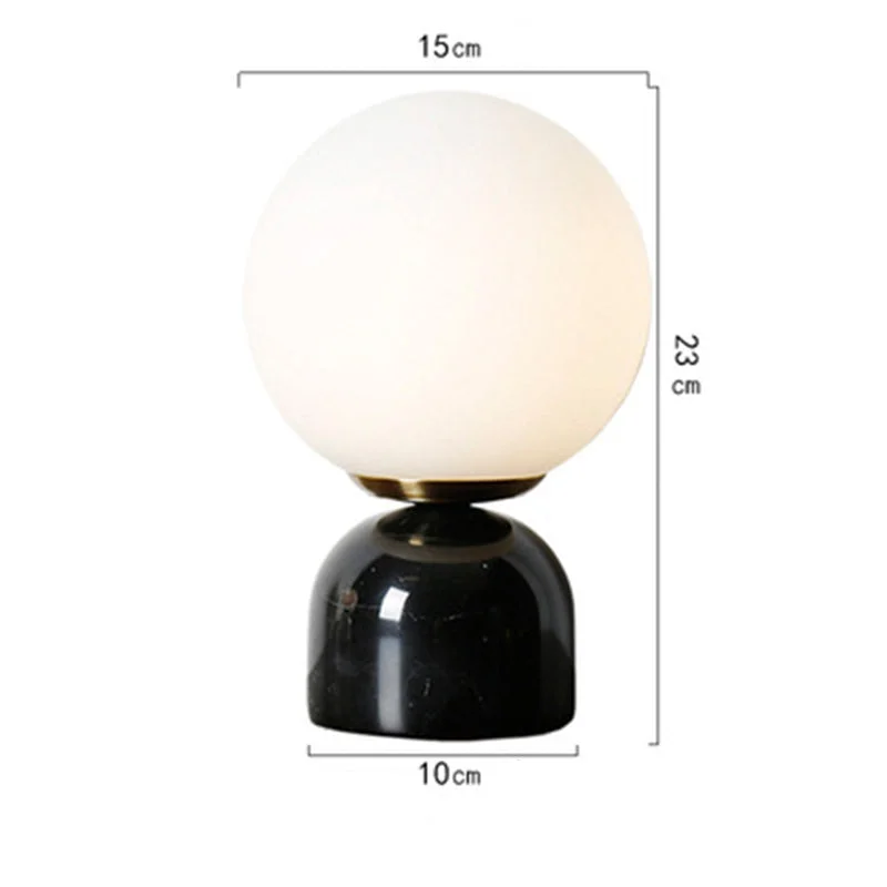 Nordic Modern Marble Bedroom Table Lamp