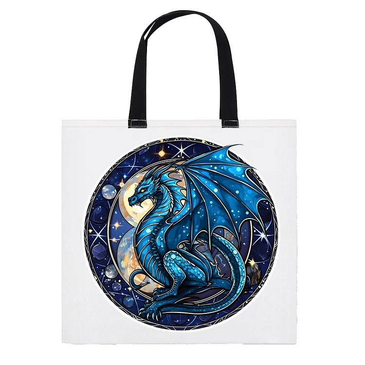 Shopper Bag - Glass Art - Flying Dragon 11CT Stamped Cross Stitch 40*40CM