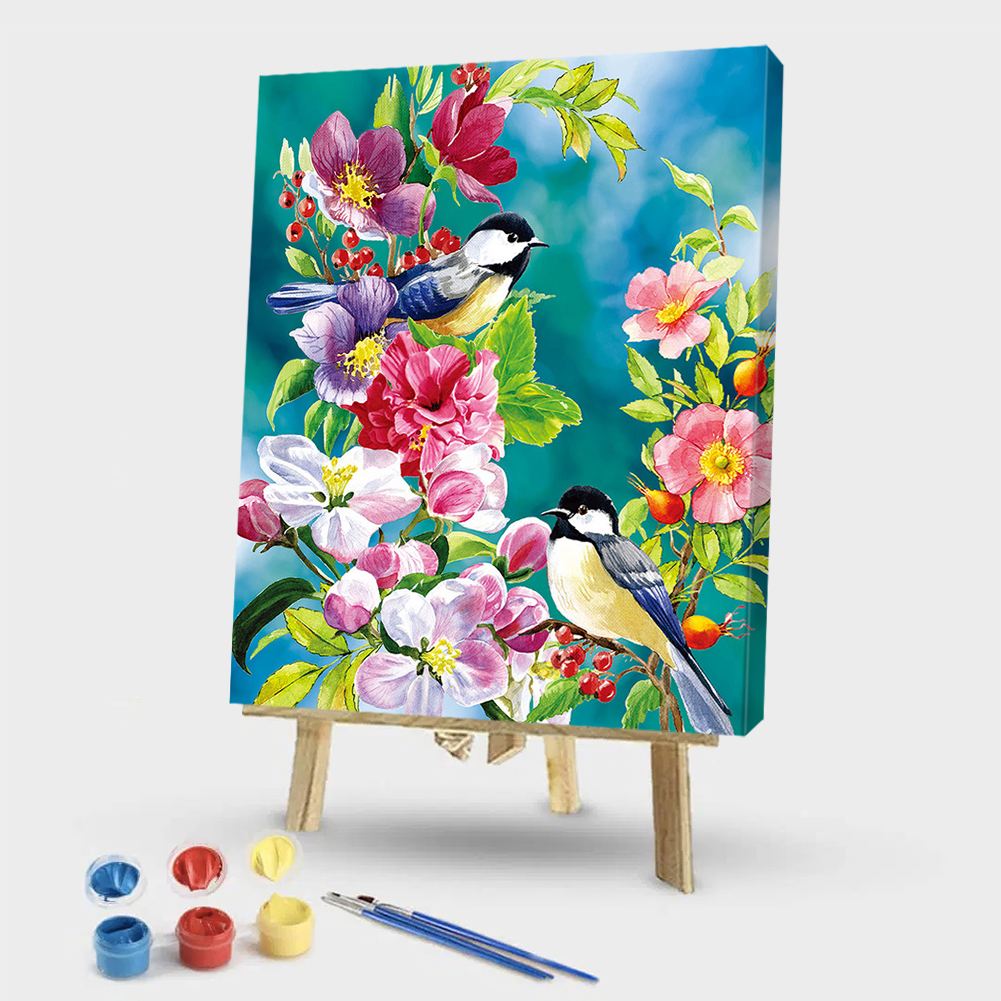 Oil Paint By Numbers - Flowers And Birds - 40*60CM