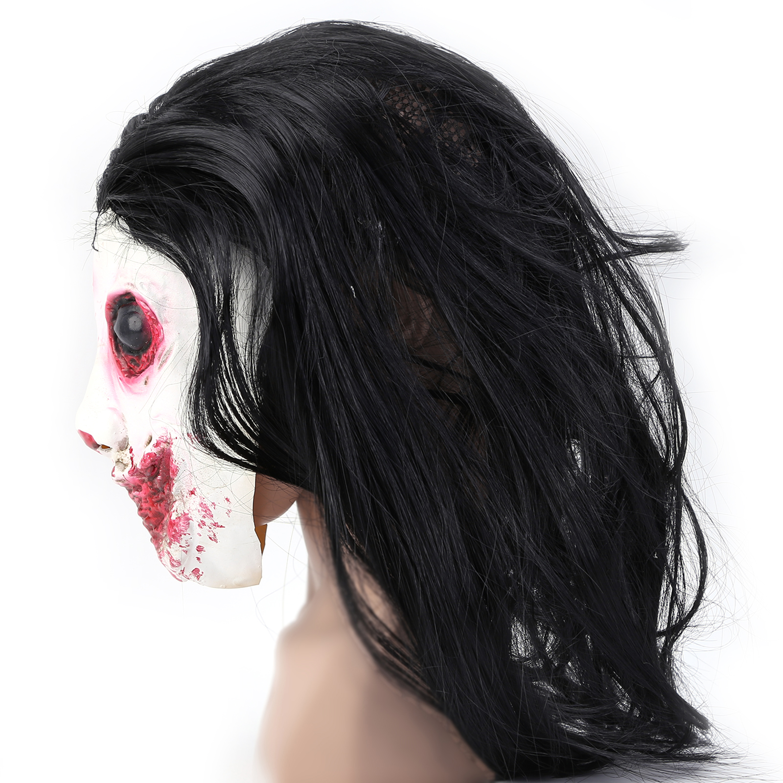 Halloween Sadako Ghost Mask - Latex Mask with Long Hair Breathable Props, 501 Original
Halloween Sadako Ghost Mask - Latex Mask with Long Hair Breathable Props, 501 Original