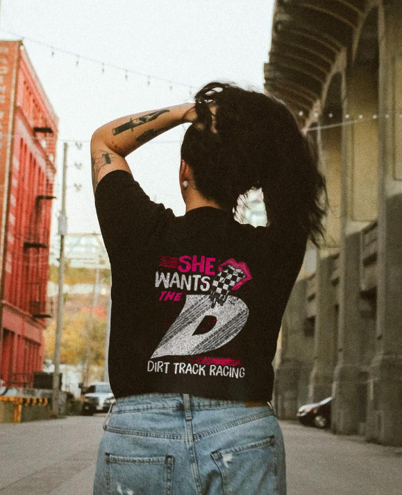 She Wants The Dirt Track Racing T-shirt - Devcarry