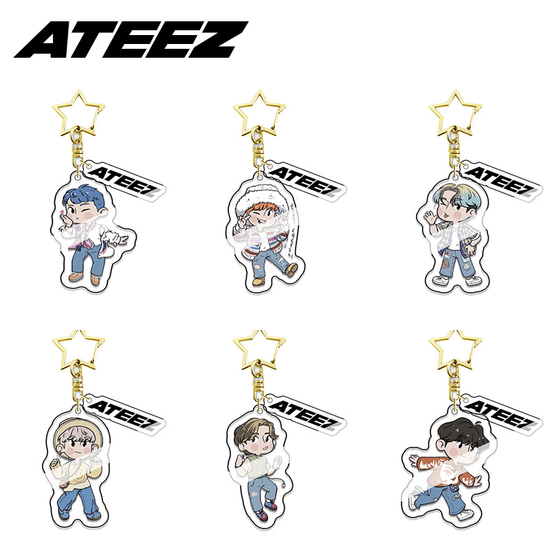 ATEEZ Cute Member Acrylic Keychain