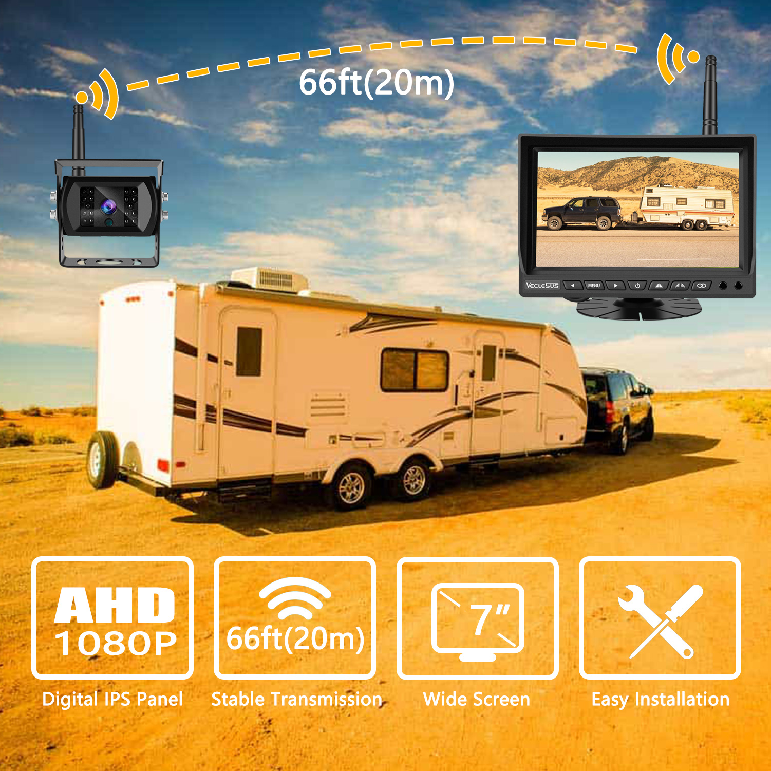 Discover Backup Camera Systems for RVs VECLESUS® Rear View Safety GING