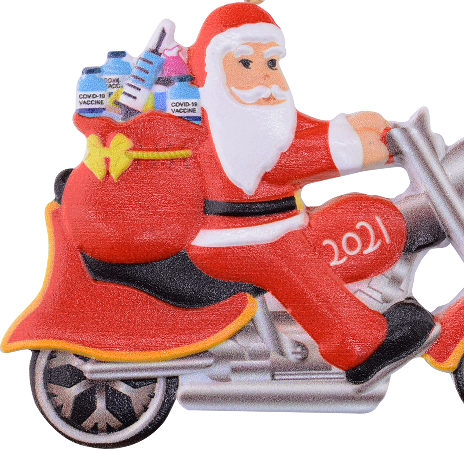 Santa Motorcycle Pendant-Resin Painted Santa with Vaccine Xmas Tree Decor, 501 Original
Santa Motorcycle Pendant-Resin Painted Santa with Vaccine Xmas Tree Decor, 501 Original
