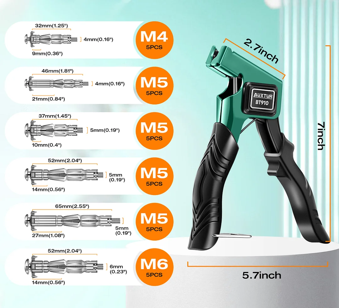 Auxtur Molly Bolts For Drywall Plaster Walls