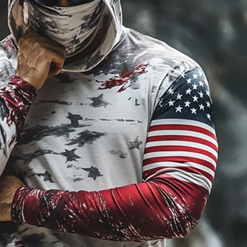 Men's Sports Casual Regional Symbol Hooded Sweatshirt-inspireuse