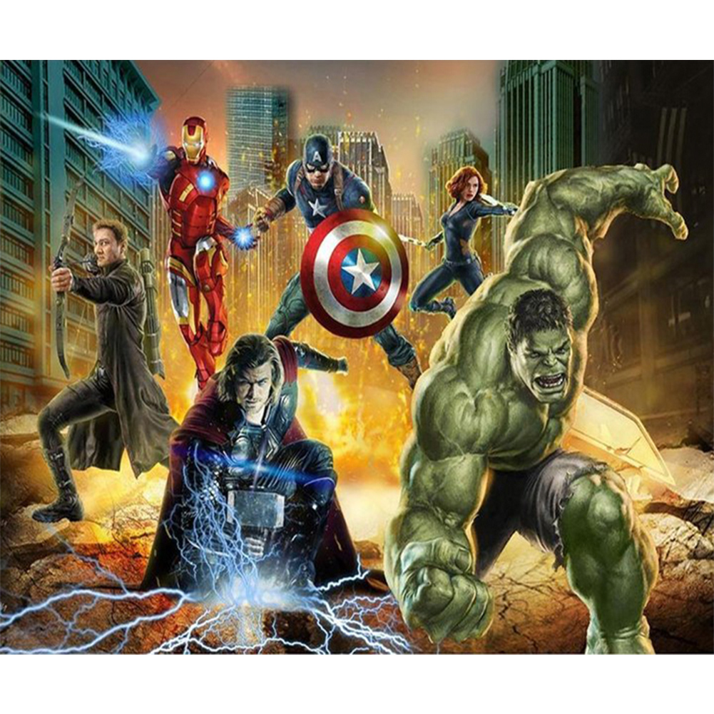Marvel Heroes 30*40CM (Canvas) Full Round Drill Diamond Painting