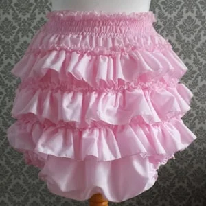 pornhint Pornhint All sizes Waterproof lined Adult Baby Frilly Sissy Panties Nappy Cover pale pink cosplay ABDL Cosplay Sexy ddlg diaper mens