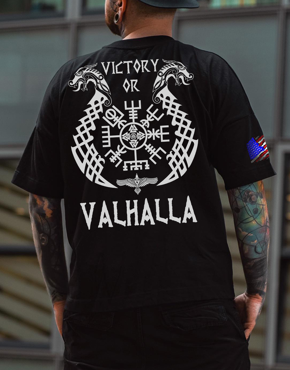 Men's Viking Print Casual T-Shirt / TECHWEAR CLUB / Techwear