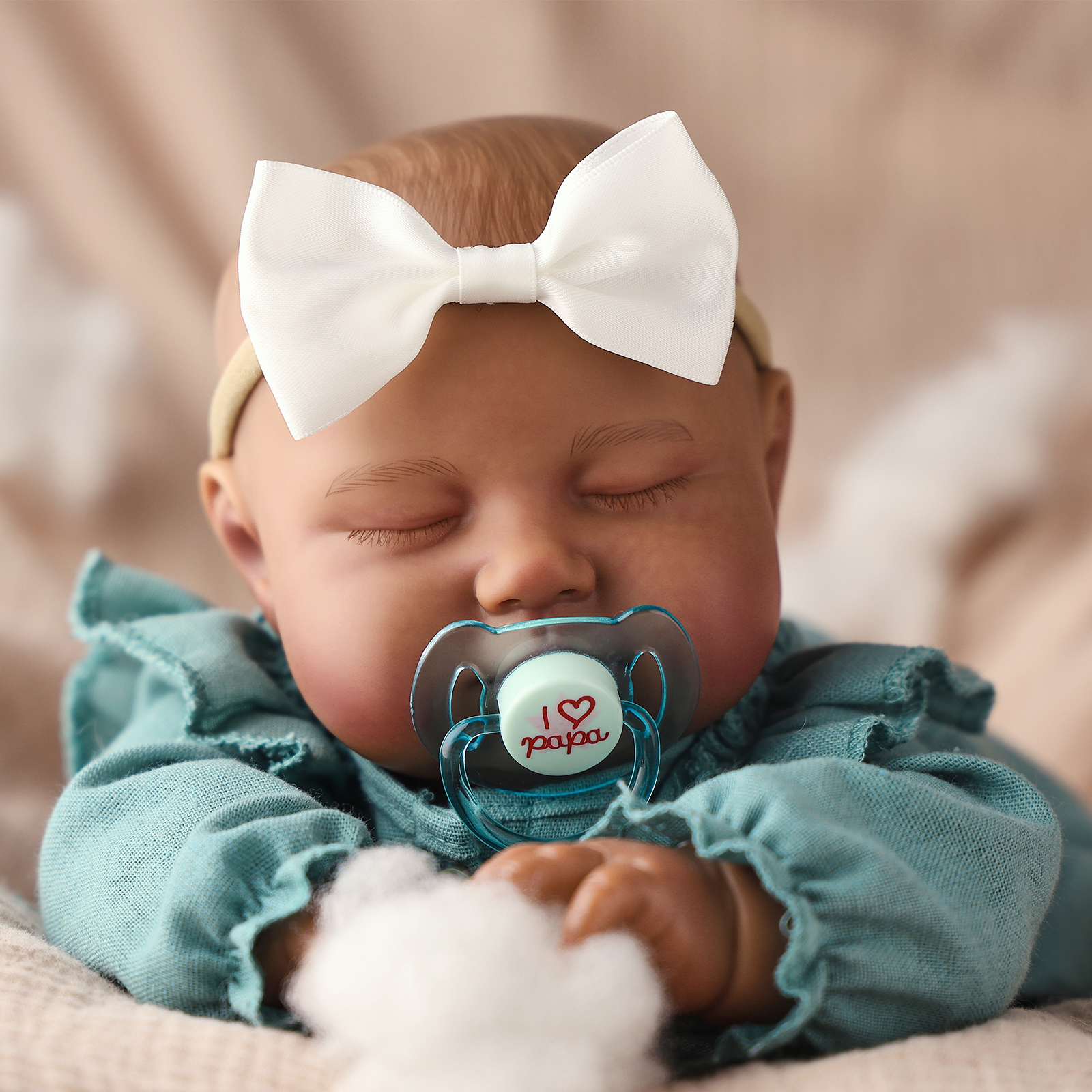 Babeside Sleeping Reborn Baby Pekka 20'' African American Older Girl