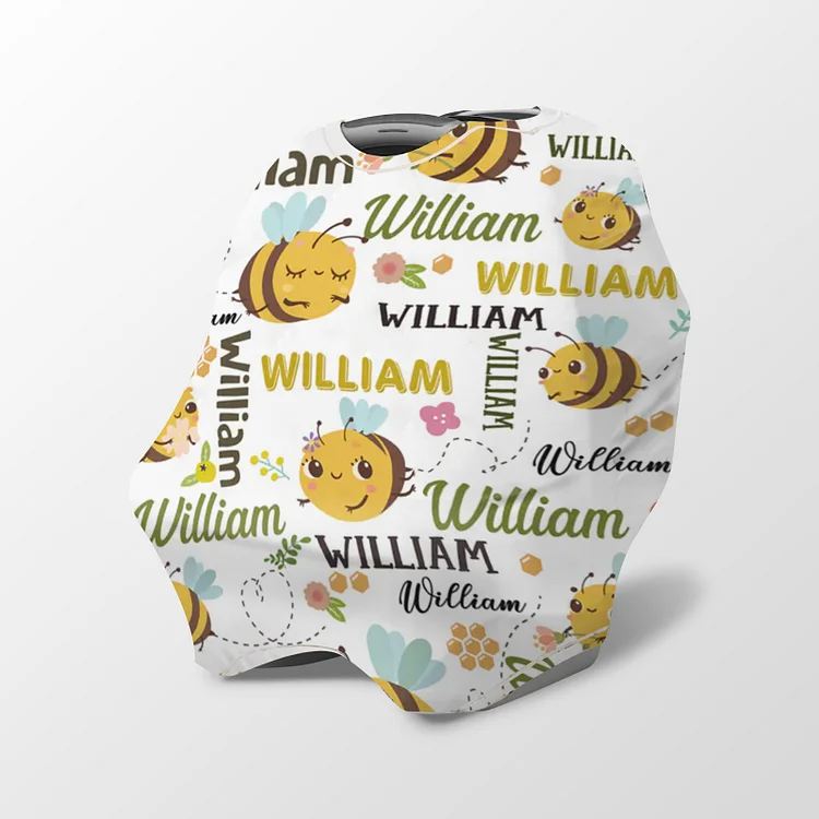 Personalized Baby Bee Car Seat Canopy | Canopyl272