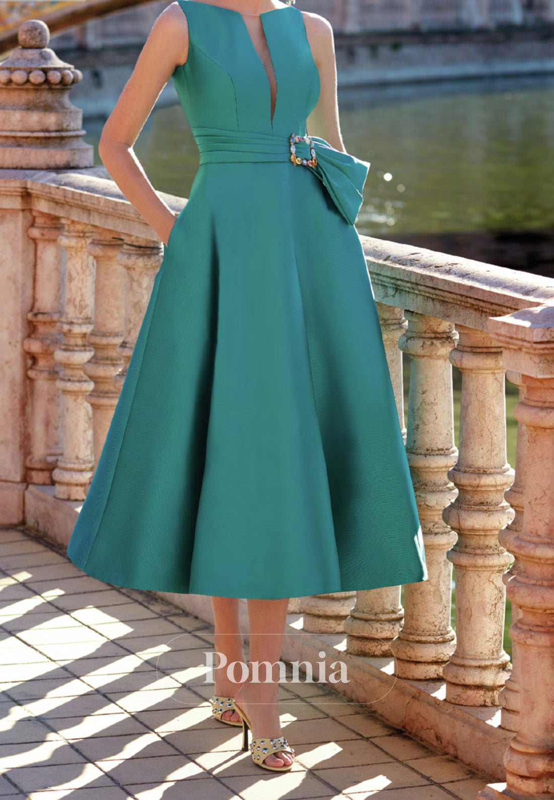 navy blue dress for baby girl Empire Waist Maxi Chiffon Evening Dress for Women main image 1