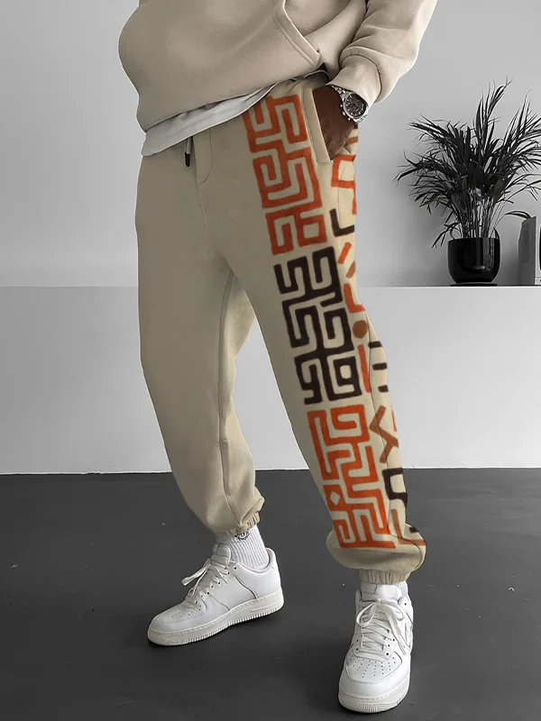 Men's African Traditional Patterns Print Casual Sweatpants
