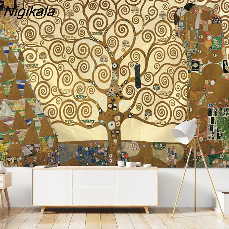Nigikala Tree of Life Wall Hanging Tapestry Boho Art Deco Blanket Curtains Hanging at Home Bedroom Living Room Decor