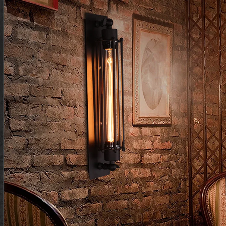 Retro Industrial Style Antique Iron Indoor Wall Light for Cafe Corridor Aisle - Appledas
