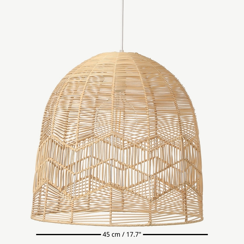 Handmade Basket Rattan Pendant Light Shades For Living Room