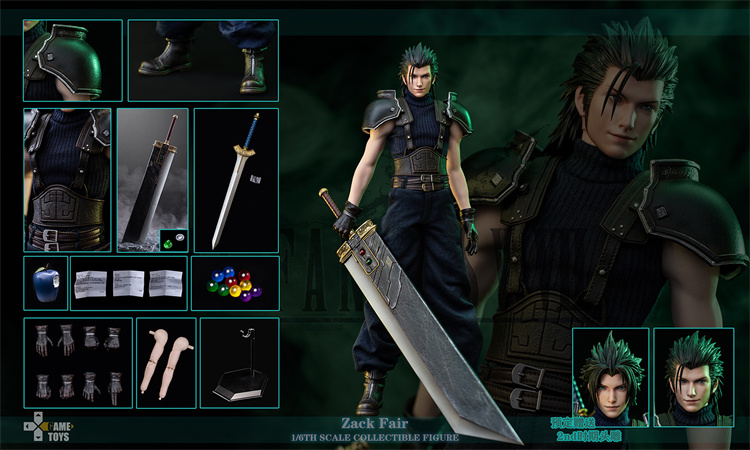 1/6 Scale Action Figure Collection Zack Fair GT-005 & GT-005A - (FF7) Final  Fantasy VII Statue - GAMETOYS [In Stock]