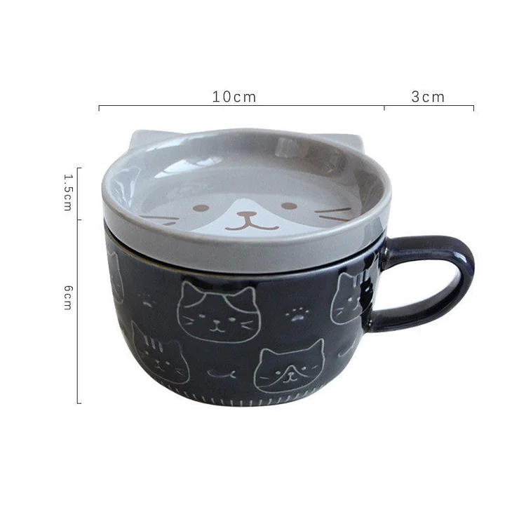 Japanese Ceramic Cat Mug