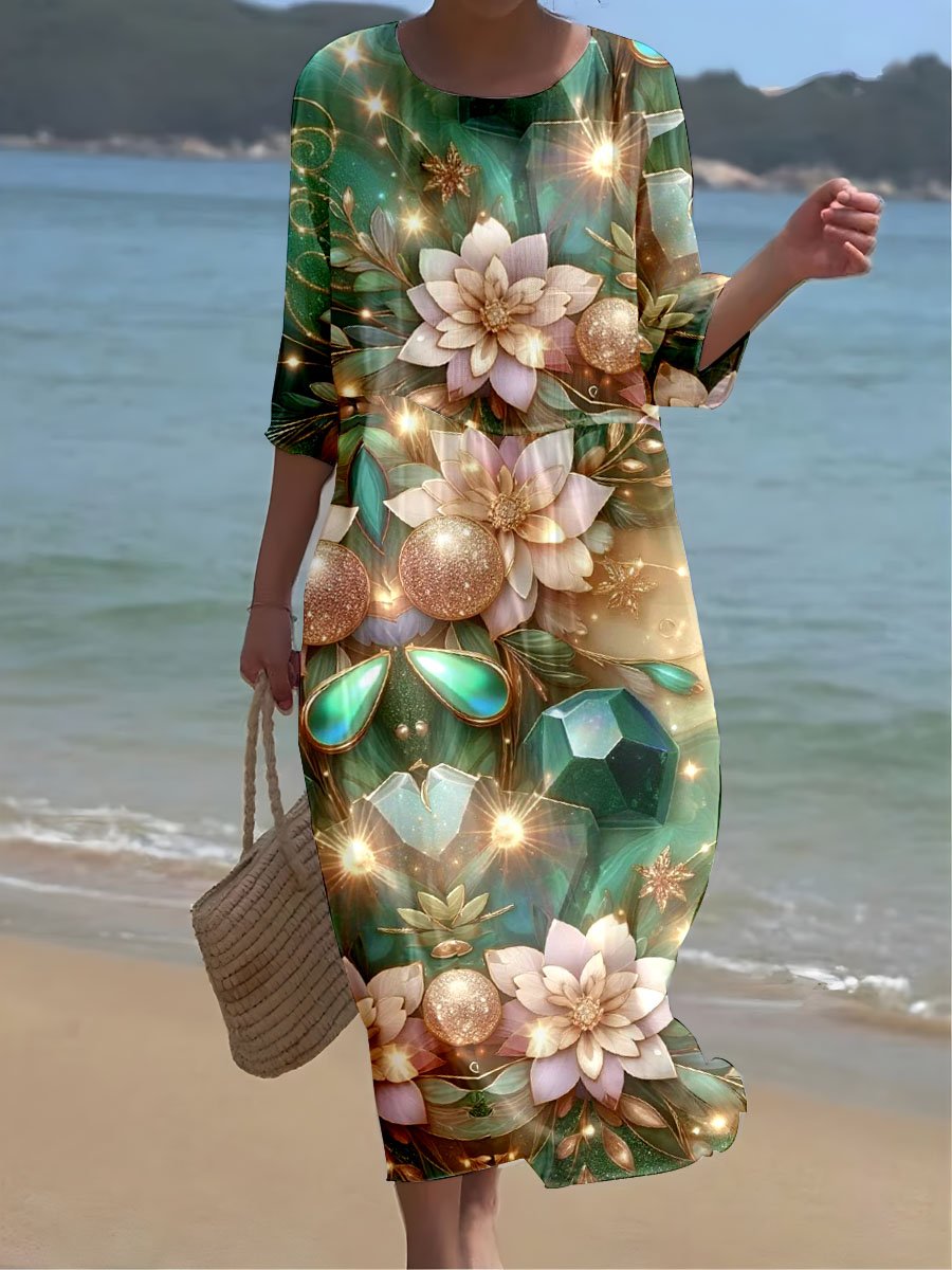 Women's Floral Resort Print Dress