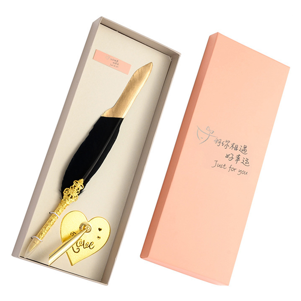 Gold And Black Vintage Student Wedding Supplies Calligraphy Feather Dip Pen+Pen Holder Kit, 501 Original
Gold And Black Vintage Student Wedding Supplies Calligraphy Feather Dip Pen+Pen Holder Kit, 501 Original