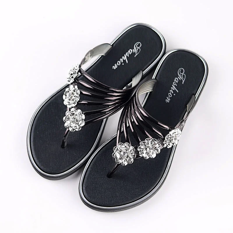 Women's Diamond Flat Thong Sandals