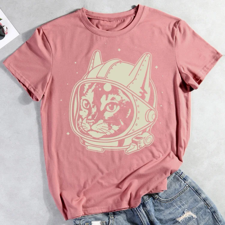 Astro Cat Best Cute  Animal Cat Lover T-shirt Tee -012549[CB]