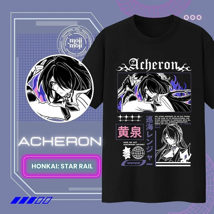 Acheron Honkai Star Rail Shirt FRONT ONLY PRINT