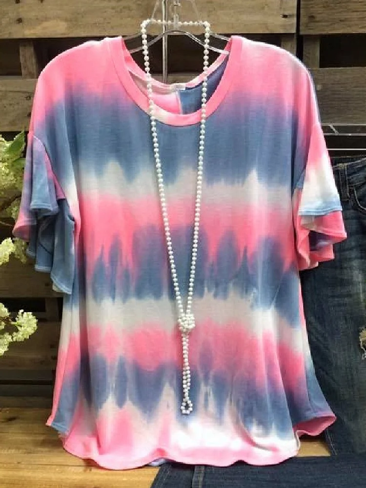 Bestdealfriday Pink Cotton Short Sleeve Shirts Tops 8958237