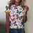 Efenbei Women T-Shirts Fashion 3d Butterfly Print Tshirt For Ladies Casual Streetwear Short Sleeves Tops Female Clothing Tees Camisetas