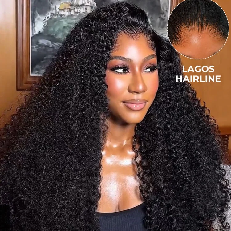 M-Shaped Hairline Curly HD Lace 13x4 Frontal Wig Lagos Hairline Wigs
