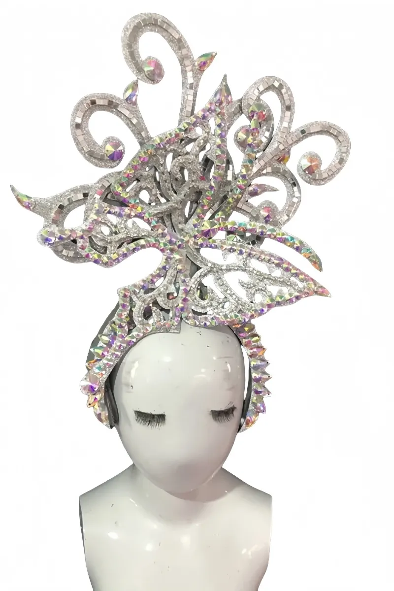 VCSHOES Dance party costumes evening gowns weddings street dances carnival costumes dance costumes belly dances feather Hat headwear