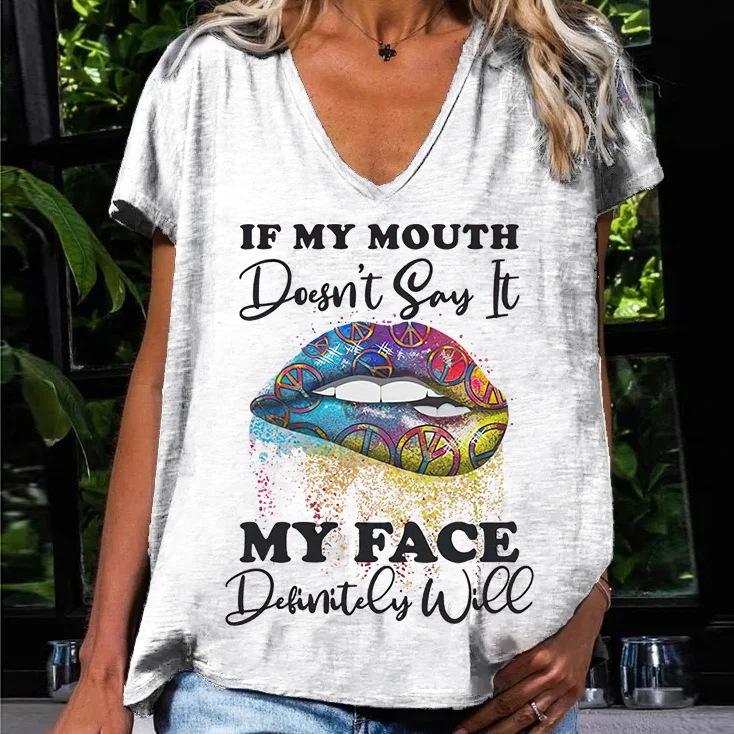 If My Mouth Doesn't Say It Hippies Lips T-shirt