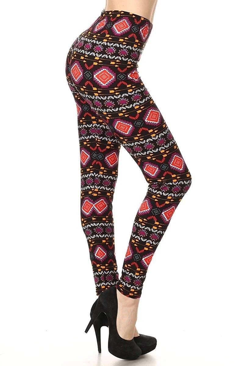 Premium Ultra Soft High Waisted Leggings for Women - Regular and Plus Size - Many Colors and Prints