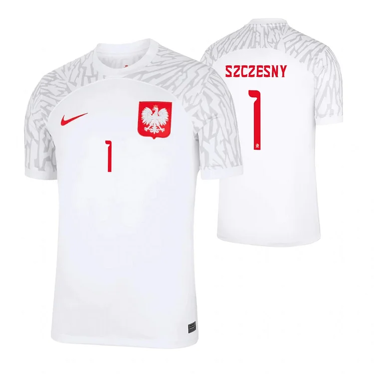 Poland Wojciech Szczesny 1 Home Shirt Kit World Cup 2022