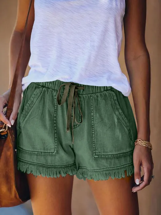 Spring Casual High-waisted Slimming Denim Shorts Women's Elastic Waist Midship Shape Control Fashion Trend