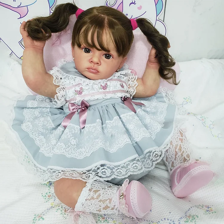  [Heartbeat💖 & Sound🔊] [New!]20'' Truly Looking Real Lifelike Soft Baby Girl Reborn Toddler Doll Qujiya - Reborndollsshop®-Reborndollsshop®