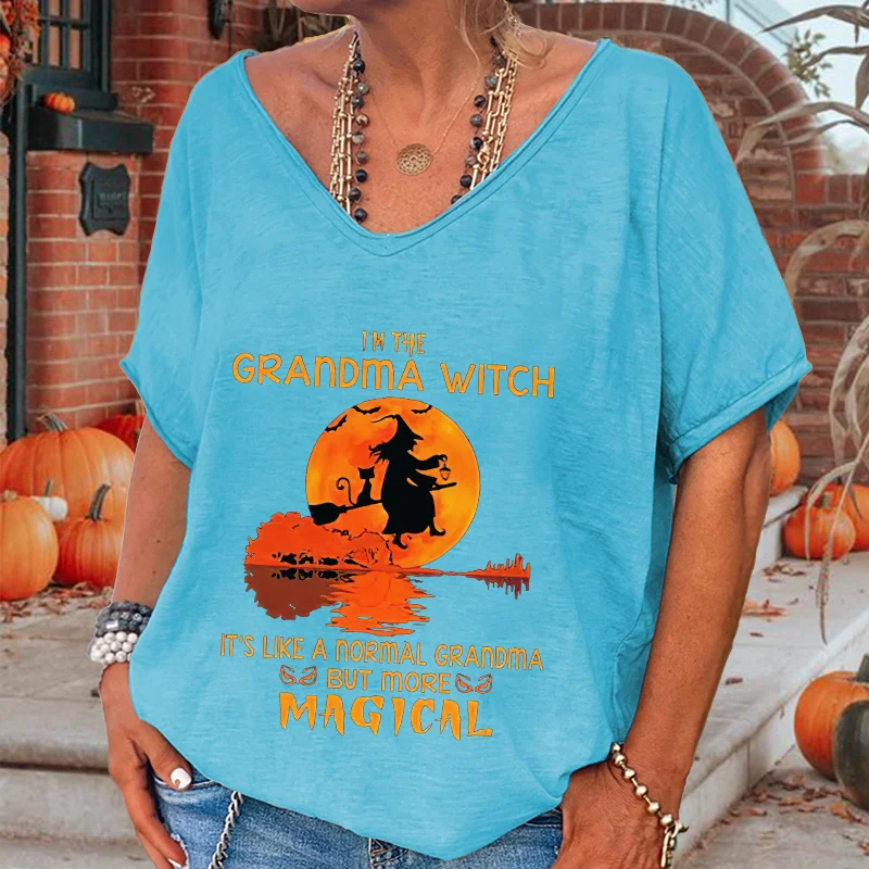 I'm The Grandma Witch Printed T-shirt