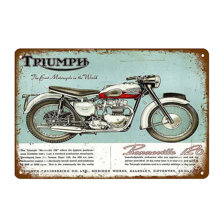 Triumph Motorcycle - Vintage Tin Signs/Wooden Signs - 20*30cm/30*40cm